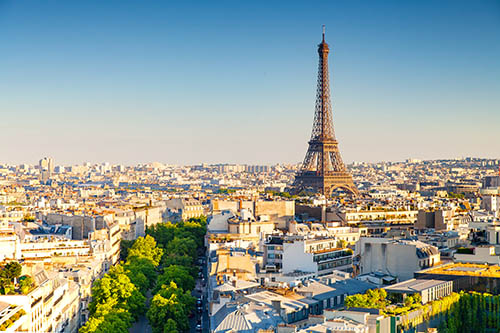 Phosphorea: ciudad de París con la Torre Eiffel