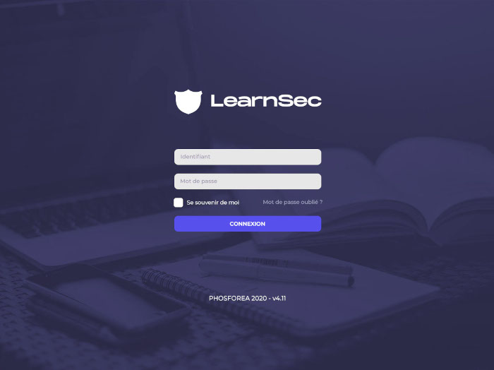 Phosphorea: page de connexion à un LMS personnalisé
